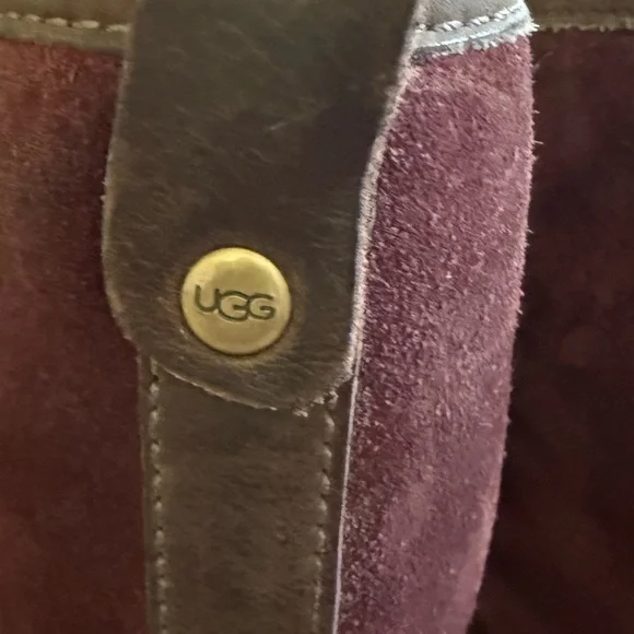 UGG F19012H Waterproof Leather & Suede Tall Lace-Up Winter Boots Women’s 7 - Picture 12 of 14